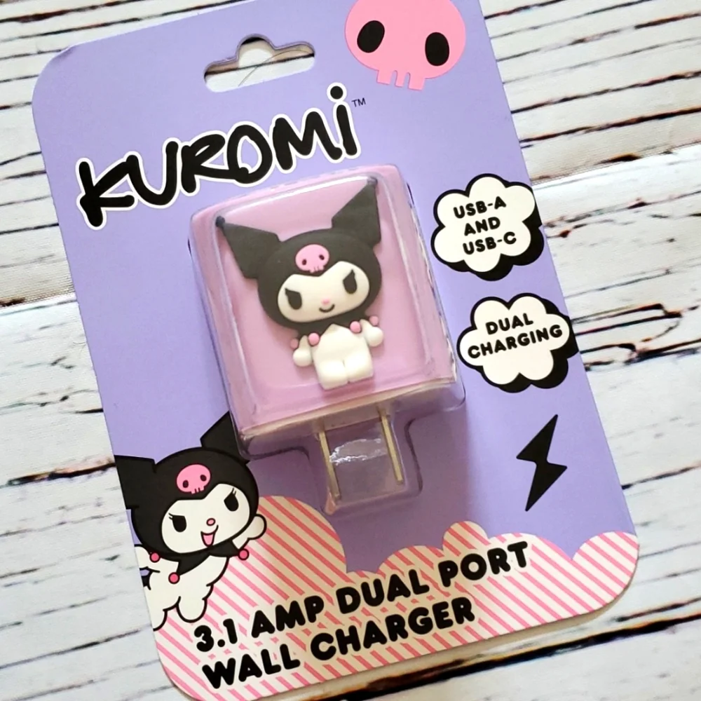 🆕️ SANRIO KUROMI 3.1 AMP DUAL PORT WALL CHARGER 💜
